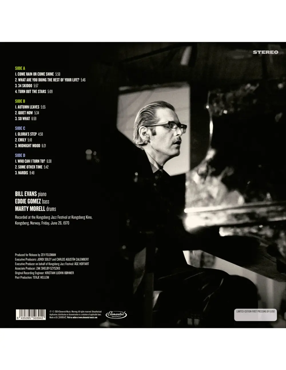 BILL EVANS TRIO - IN NORWAY: THE KONGSBERG CONCERT (Vinyl)