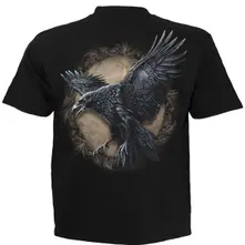 Unisex T-Shirt: Raven Wise (Black) (Back Print) thumbnail