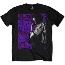 Jimi Hendrix, Tričko Purple Haze, Unisex, Čierna