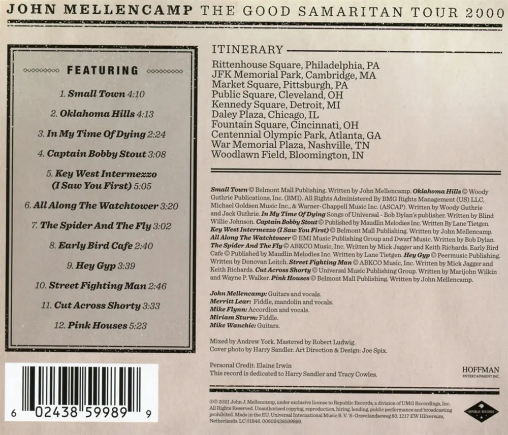 John Mellencamp – The Good Samaritan Tour 2000 (CD)