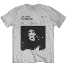 Lou Reed, Tričko Transformer Track List, Unisex, Šedá