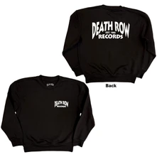 Death Row records, Crewneck Logo, Unisex, Čierna
