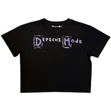 Ladies Crop Top: Hand Painted Logo (Black) thumbnail