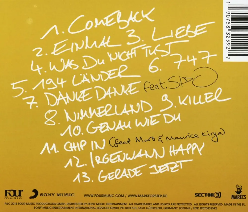 Mark Forster – Liebe (CD)