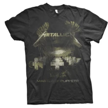 Metallica, Tričko Master of Puppets Distressed, Unisex, Čierna