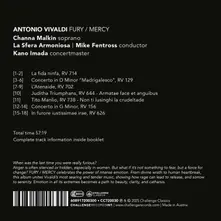 Channa Malkin & La Sfera Armoniosa – ANTONIO VIVALDI: FURY / MERCY (CD)