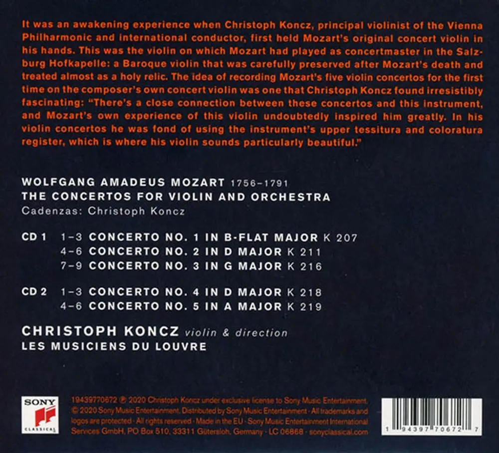 Mozart's Violin - the Complete Violin Concertos