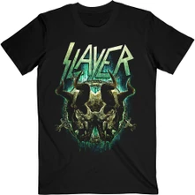 Slayer, Tričko Daemonic Twin, Unisex, Čierna
