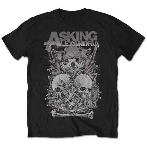 Asking Alexandria – Tričko Skull Stack (Čierna), Unisex, Čierna