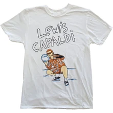 Lewis Capaldi, Tričko Snow Leopard, Unisex, Biela