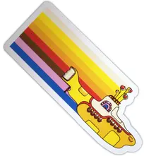 Fridge Magnet: Yellow Submarine Coloured Stripes Embossed thumbnail