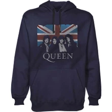 Queen, Mikina Union Jack, Unisex, Modrá
