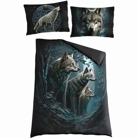 Duvet Set: Forest Guardians (Black) (Single)
