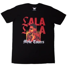 Myke Towers, Tričko Lala, Unisex, Čierna