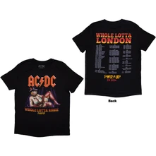 AC/DC, Tričko Whole Lotta London PWR-UP EU Tour '24, Unisex, Čierna