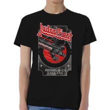 Judas Priest, Tričko Silver and Red Vengeance, Unisex, Čierna