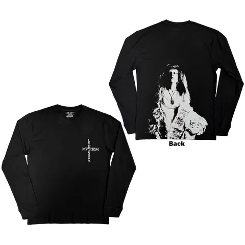 Unisex Long Sleeve T-Shirt: Mayhem (Black) (Back Print)