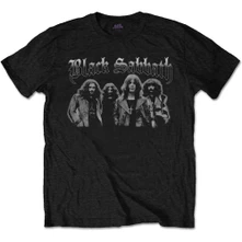 Black Sabbath, Tričko Greyscale Group, Unisex, Čierna