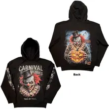 Unisex Pullover Hoodie: Carnival of Souls (Black) (Back & Sleeve Print) thumbnail