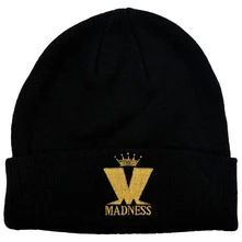 Čapica Unisex Beanie Hat: Crown & M (Black)