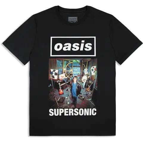 Unisex T-Shirt: Supersonic Single Cover (Black) (Ex-Tour)