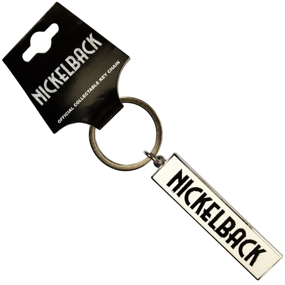 Nickelback – Black Logo White (Kľúčenka)