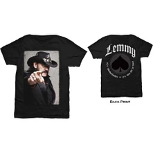 Lemmy, Tričko Pointing Photo, Unisex, Čierna