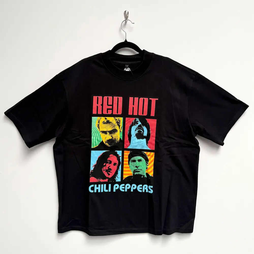 Unisex Oversized Boxy T-Shirt: Portrait Photos (Black)