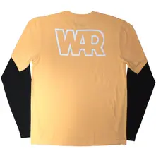 Unisex 2 In 1 Layered Long Sleeve T-Shirt: Car (Sand & Black) (Back Print) thumbnail