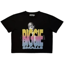 Croptop Ladies Crop Top: Halftone Biggie (Black)