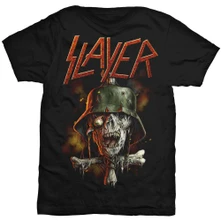 Slayer, Tričko Soldier Cross V.2, Unisex, Čierna