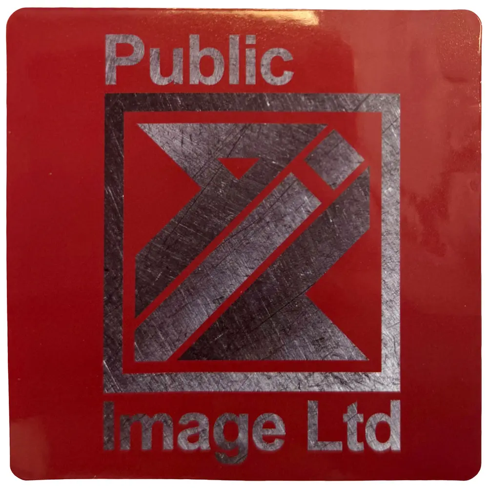 Sticker: Brushed Steel Logo & Text