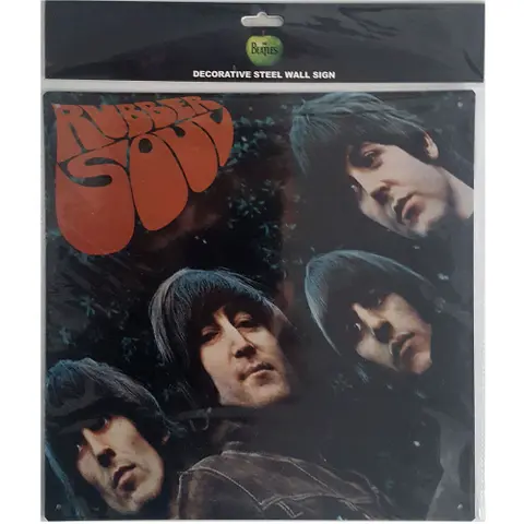 Steel Wall Sign: Rubber Soul Album Cover