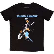 Johnny Ramone, Tričko Ripped Denim, Unisex, Čierna