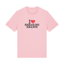 Ruka Hore, Tričko I Love Breaking Hearts, Unisex, Cotton Pink