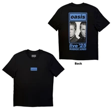 Tričko Unisex T-Shirt: Live '25 Buenos Aires Half Face (Black) (Back Print & Ex-Tour)