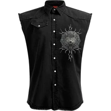 Košeľa Unisex Worker Shirt: Valhalla (Black) (Back Print)