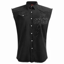 Unisex Worker Shirt: Back In Black Torn (Black) (Back Print) thumbnail