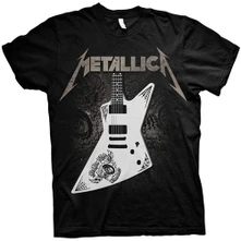 Metallica, Tričko Papa Het Guitar, Unisex, Čierna