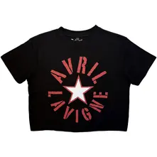Ladies Crop Top: Stencil Logo (Black) thumbnail