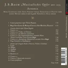 BACH: MUSICALISCHES OPFER thumbnail