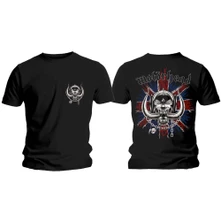 Motörhead, Tričko British Warpig & Logo, Unisex, Čierna