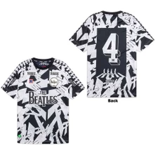 Dres Unisex Jersey T-Shirt: Meyba Abbey Road Crossing All-Over-Print (Black & White)