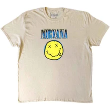 Nirvana, Tričko Xerox Smiley, Unisex, Natural