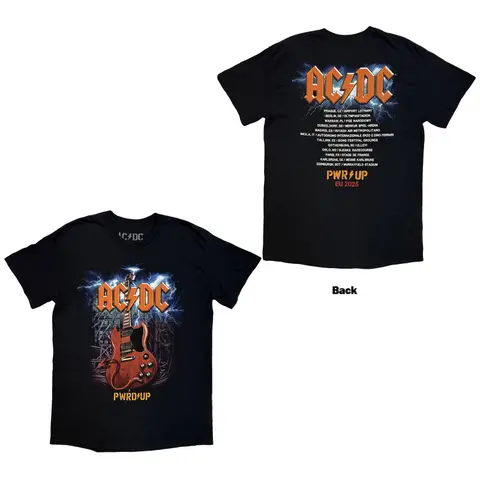 Unisex T-Shirt: Guitar EU Tour '25 (Black) (Back Print & Ex-Tour)