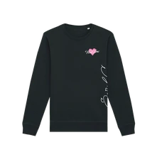Sarah C, Crewneck First Love, Unisex, Čierna
