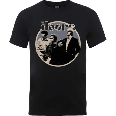 The Doors – Tričko Retro Circle (Čierna), Unisex, Čierna