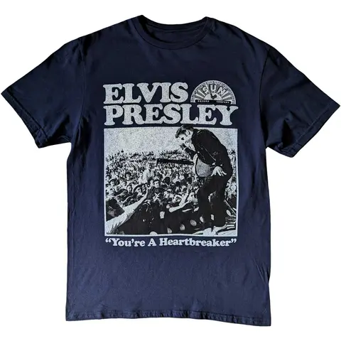 Unisex T-Shirt: Elvis Heartbreaker (Navy Blue)