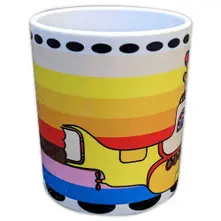 Unboxed Mug: Yellow Submarine Coloured Stripes (White) thumbnail