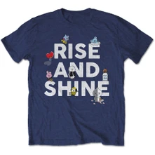 BTS, Tričko Rise And Shine, Unisex, Modrá